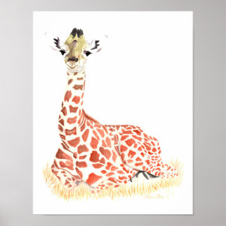 baby giraffe poster