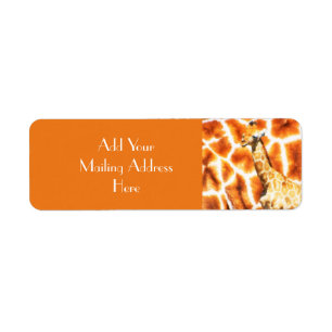Baby Giraffe Return Address Label
