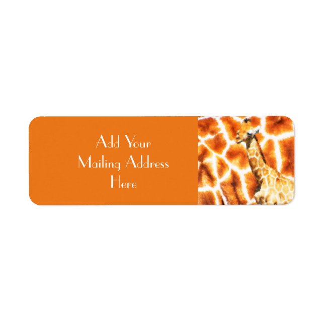 Baby Giraffe Return Address Label (Front)