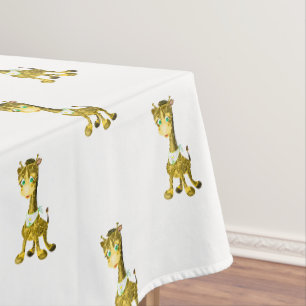Baby Giraffe Tablecloth - Custom Colours - Text