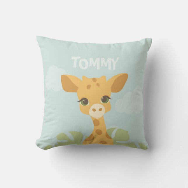 Baby Giraffe Throw Pillow (Front)