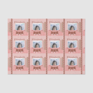 Baby Girl 1st Birthday Pink Scrapbook Tissue Paper