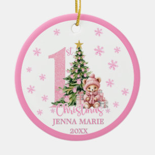 BABY GIRL 1ST CHRISTMAS Ornament