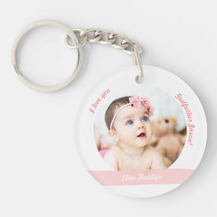 Baby Girl 2 Photos Names Date Birth For Godfather Key Ring