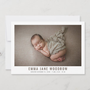 Baby Girl 4 Photo Collage Birth Announcement