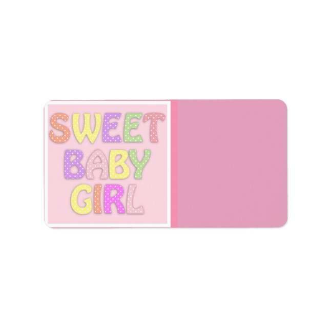 Baby Girl Address Label (Front)
