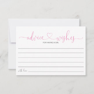 Baby Girl Advice Shower Invitation