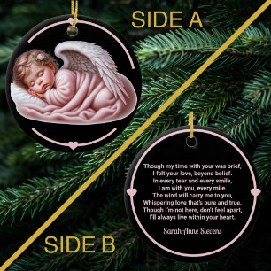 Baby Girl Angel Memorial Ceramic Ornament