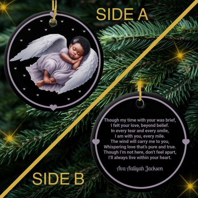 Baby Girl Angel Memorial Wind Chime Ceramic Ornament (Creator Uploaded)