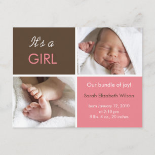 Baby Girl Announcement