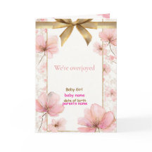 baby girl announcement card