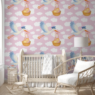 Baby Girl Arrival Nursery Decor  Wallpaper