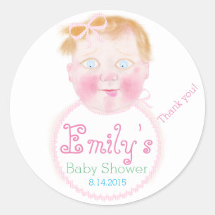 Baby girl Baby Shower stickers by BabyLaia.