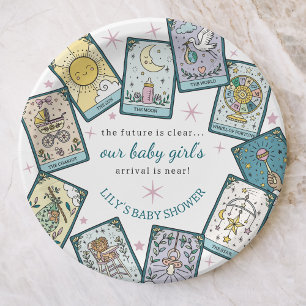 Baby Girl Baby Shower Tarot Cards Paper Plate