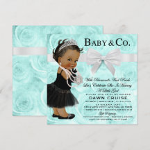 Baby Girl Baby Shower Turquoise Blue