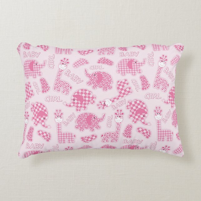 baby girl background decorative cushion (Front)