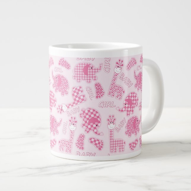 baby girl background large coffee mug (Front Right)