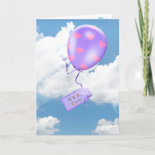 Baby Girl Balloon Announcement