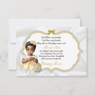 Baby Girl Baptism Christening Communion Thank You