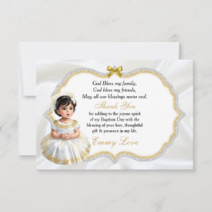 Baby Girl Baptism Christening Communion Thank You
