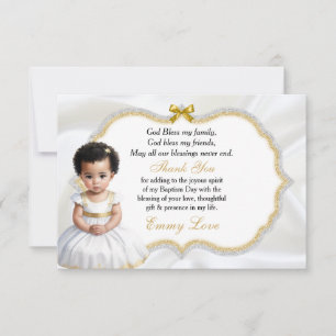 Baby Girl Baptism Christening Communion Thank You