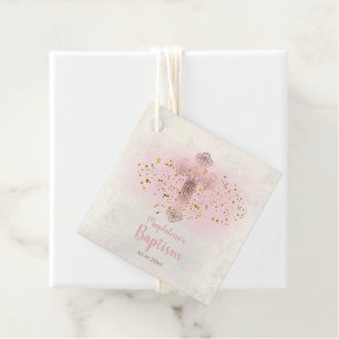 baby girl Baptism holy cross Favour Tags