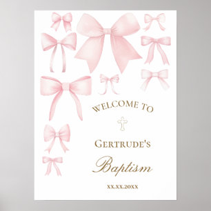 baby girl Baptism welcome Poster