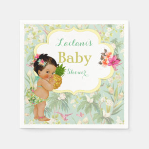 Baby Girl Bikini Tropical Luau Hawaiian Braids Napkin