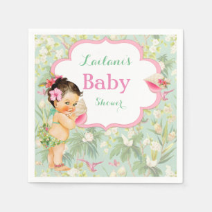 Baby Girl Bikini Tropical Luau Hawaiian Napkin