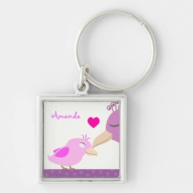 Baby Girl Bird Key Ring (Front)