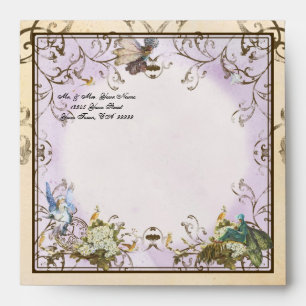 Baby Girl Birth Annoucement - Faerie Princess Envelopes