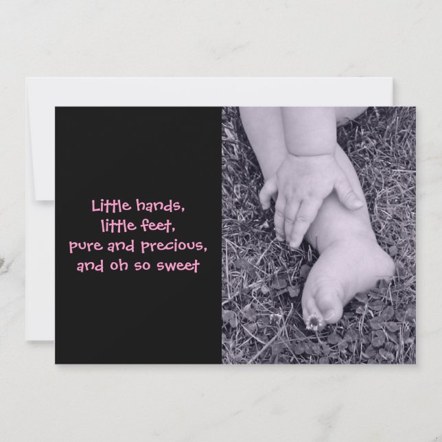 Baby Girl Birth Announcement (Front)