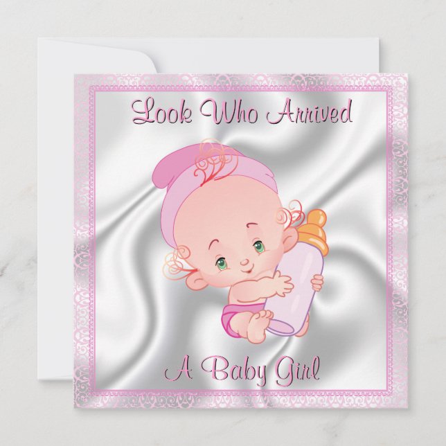 Baby Girl Birth Announcement (Front)