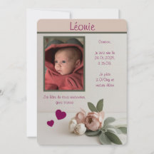 Baby Girl Birth Announcement