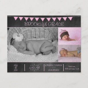 Baby Girl Birth Announcement