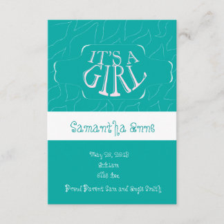 Baby Girl Birth Announcement