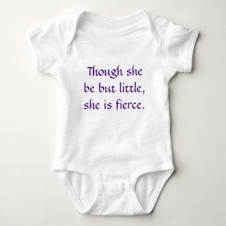 Baby girl bodysuit "Though she be but little"