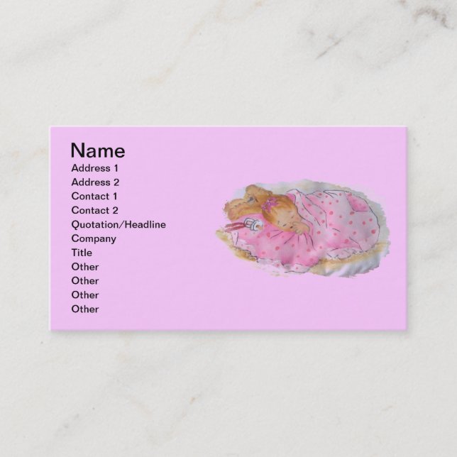 BABY GIRL BUSINESS CARD (Front)
