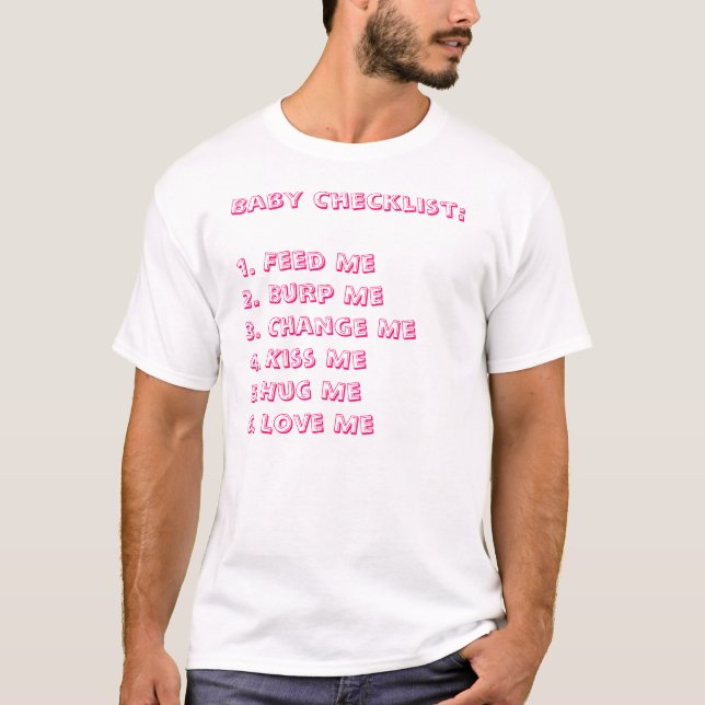 BABY GIRL CHECK LIST T-Shirt (Front)