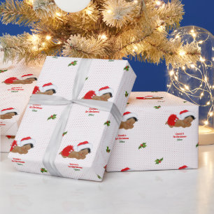 Baby Girl Christmas Red Santa Hat Dot Wrapping Pap Paper