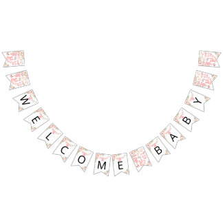 Baby girl clothes baby shower Bunting Flags