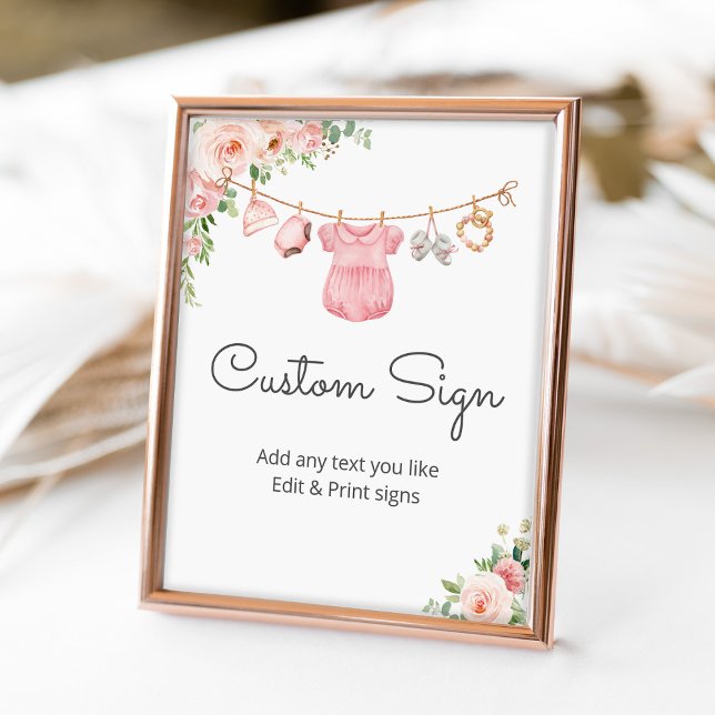 Baby girl clothes custom sign (Creator Uploaded)