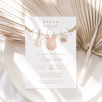 Baby Girl Clothesline Blush Pink Boho Baby Shower