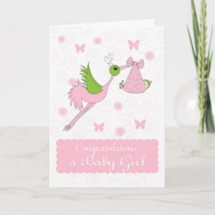 Baby Girl Congratulations, Birth of baby girl Card