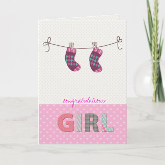 baby girl congratulations card