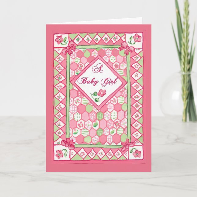 Baby Girl Congratulations Card (Front)