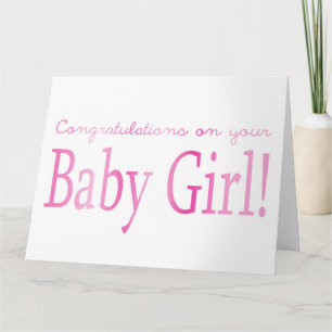 Baby Girl congratulations Card