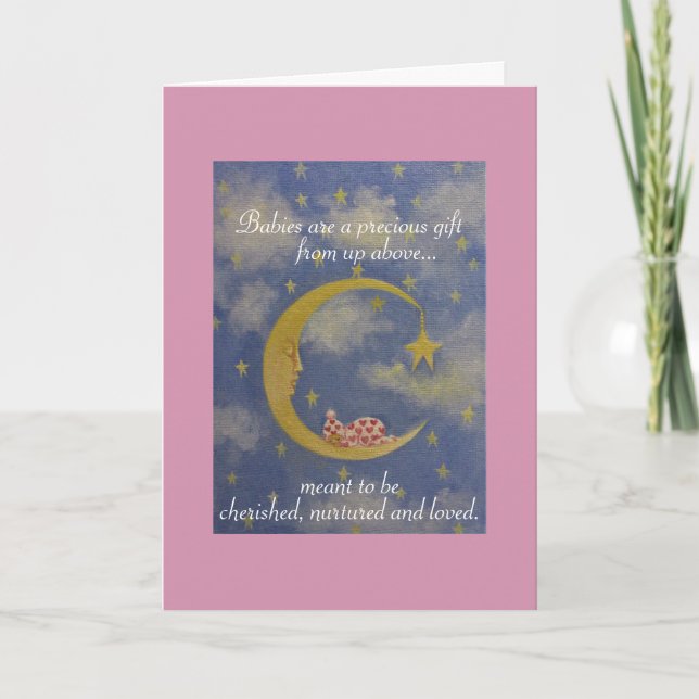 Baby Girl/congratulations greeting card (Front)