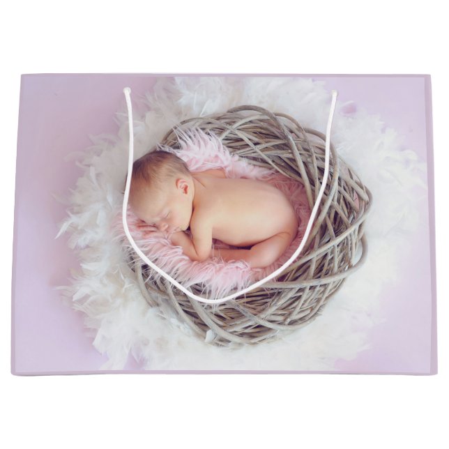 Baby Girl Congratulations Large Gift Bag (Front)