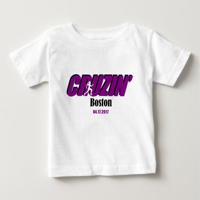 Baby Girl Cruzin Boston Baby T-Shirt (Front)